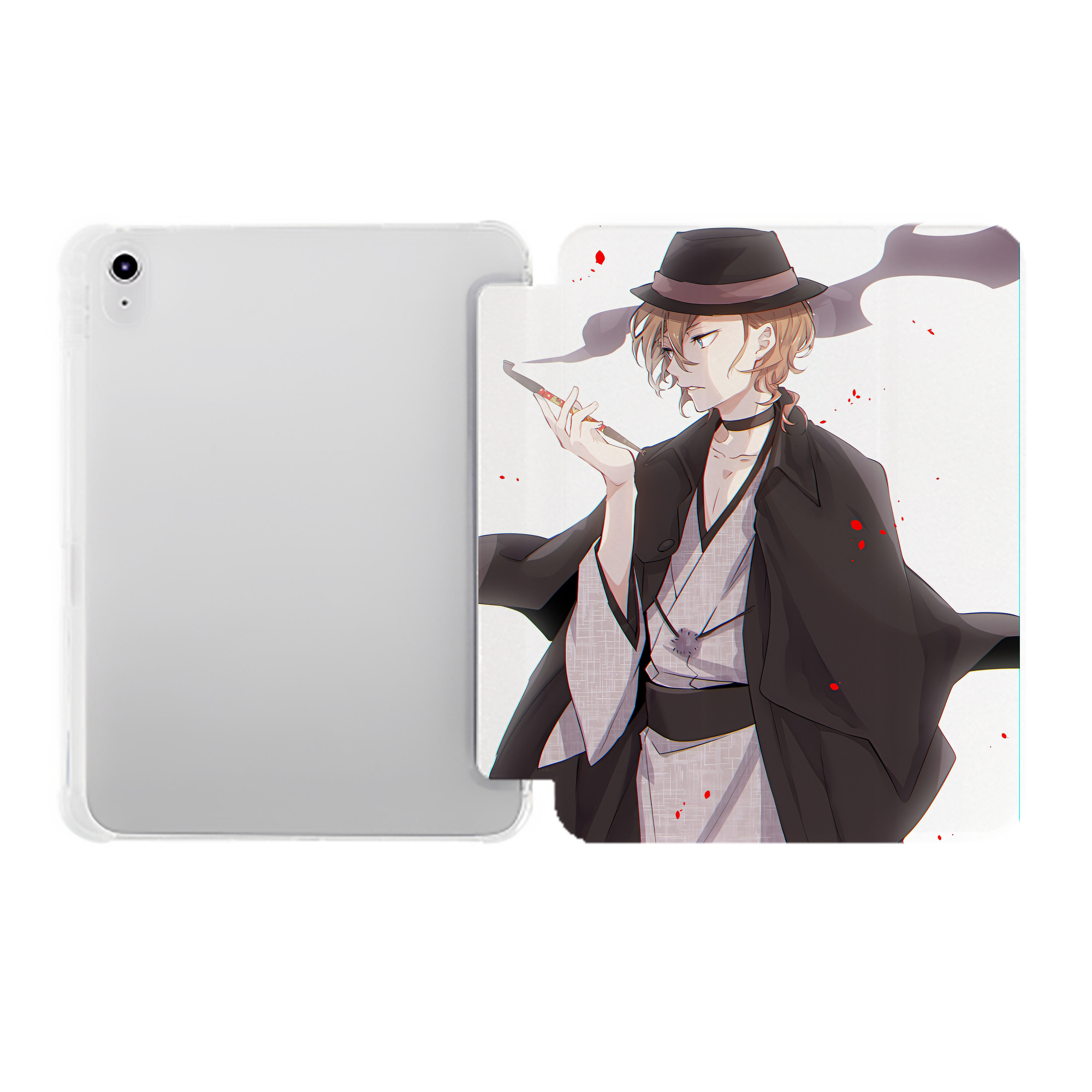 （画像用） 文豪ストレイドッグス Bungo Stray Dogs IPad ケース ペン収納付き 三つ折りスタンド PUレザー×シリコン 対応機種9.5/10.5/10.9インチ
